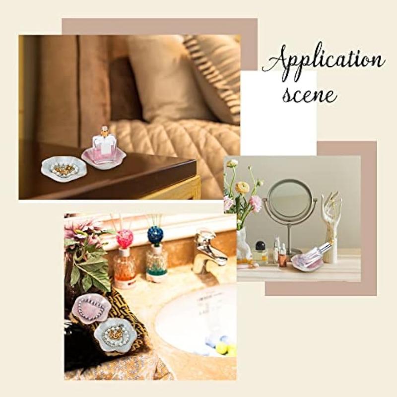 

Flower Jewelry Tray, Ring Dish Trinket Tray Floral Jewelry Display Ceramic Decorative Bracelet Organizer for Home Decor Wedding United States