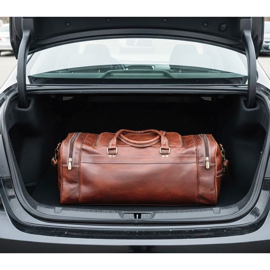 Herrentasche, Leder, Reisetasche, Gepäck, Fitnessstudio, Vintage, echt, Wochenende, Übernachtung, neu