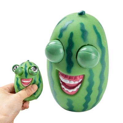 1/2/3 Peças Brinquedo de Apertar Melancia com Olhos Saltitantes Alívio de Ansiedade e Estresse Melancia de Apertar Brinquedo Sensorial Bola Macia para Estresse Desenho Animado de Fruta Brinquedo Fidget