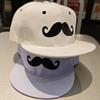 Striped Mustache Flat Edge Baseball Cap Men's and Women's Four Seasons Street Hip Hop Board Cap American Peaked Cap Flat Brim