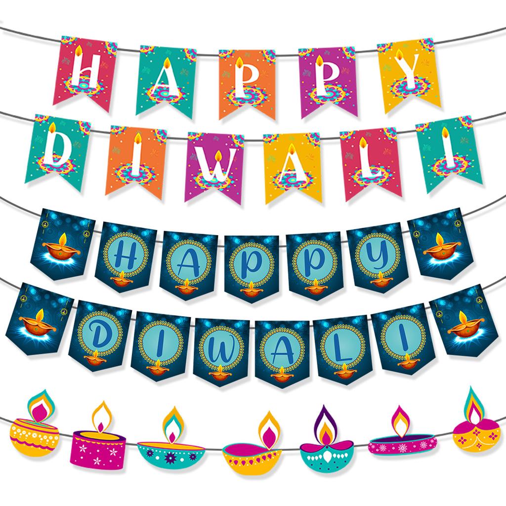 Indian Diwali Party Arrangement Happy Diwali Flag Cake Plugin Vortex Set