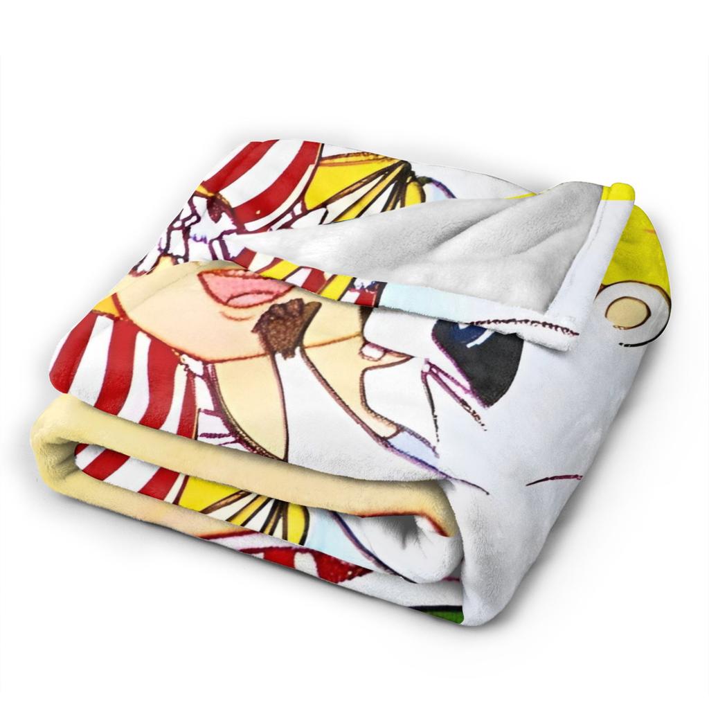 Candy Candy Kawaii Cartoon Decken Anime Flanell Lustige Warme Überwurfdecke für Zuhause Restaurant Textil Dekoration