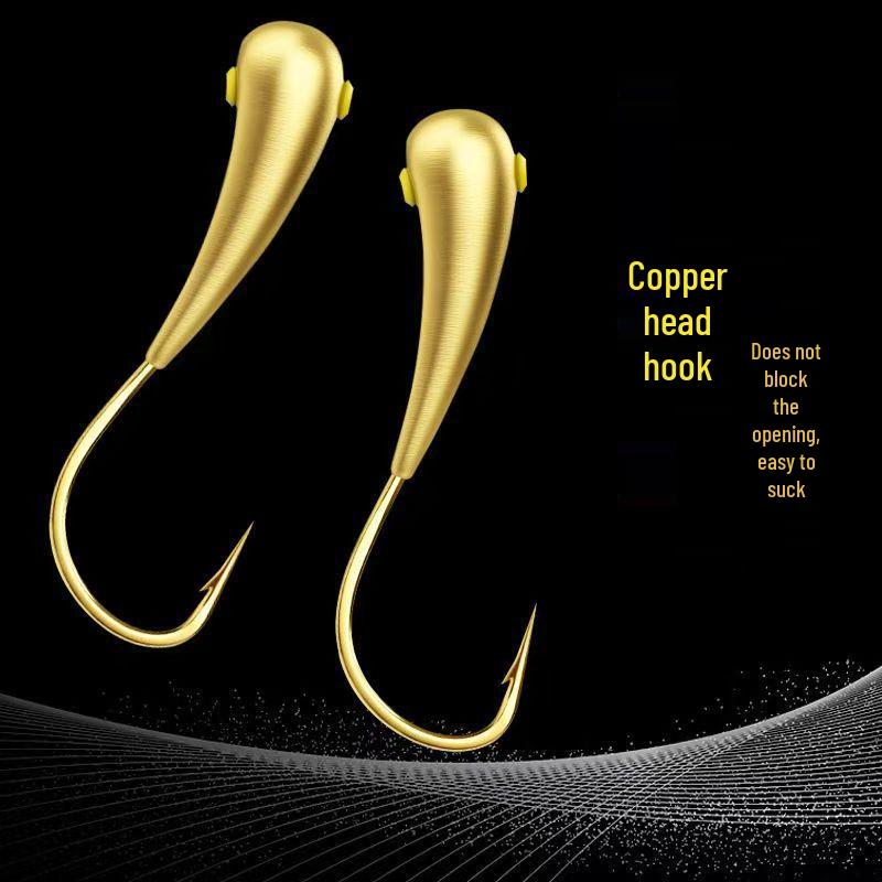Hai Xi Copper 45° Angle Barbed Hook for Wild Fishing Size 4