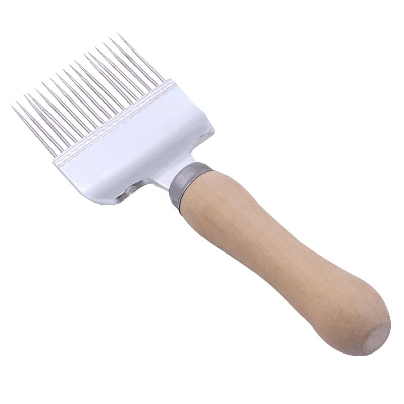 Bee Stainless Steel Honey Forks Beekeeping Tools 18 Pin Straight Needles Uncapping Forks handle HoneyHoney wax cleaning tools