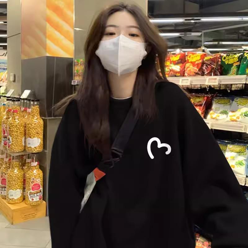 

Женский пуловер темно-зеленого цвета с круглым вырезом - Осень 2024, корейский стиль, длинный рукав, повседневный дизайн. L, recommended for 120-160 jin