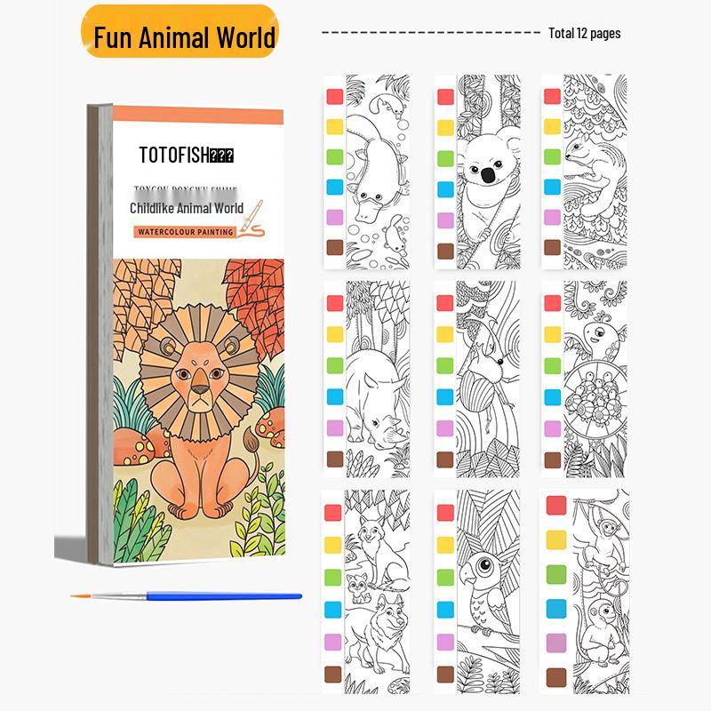 

Детская акварельная раскраска и книга для рисования с блокнотом для рисования в детском саду