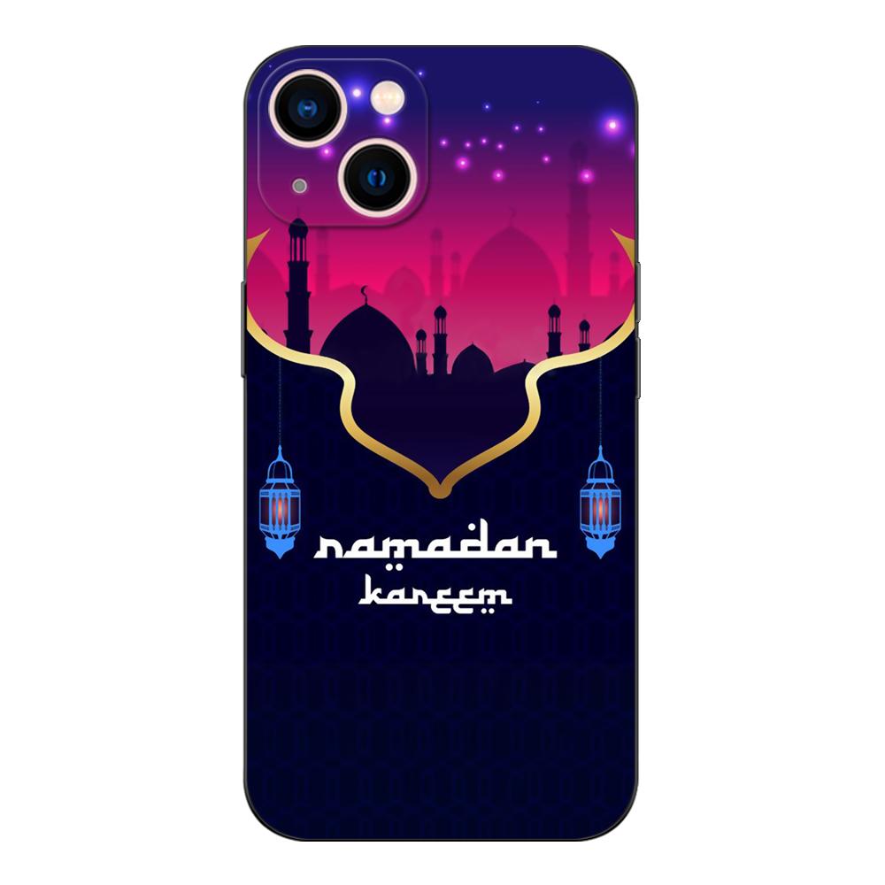 Black Tpu Case for Iphone 5 5s Se 2020 6 6s 7 8 Plus X 10 XR XS 11 12 13 Mini Pro MAX Back Cover Ramadan