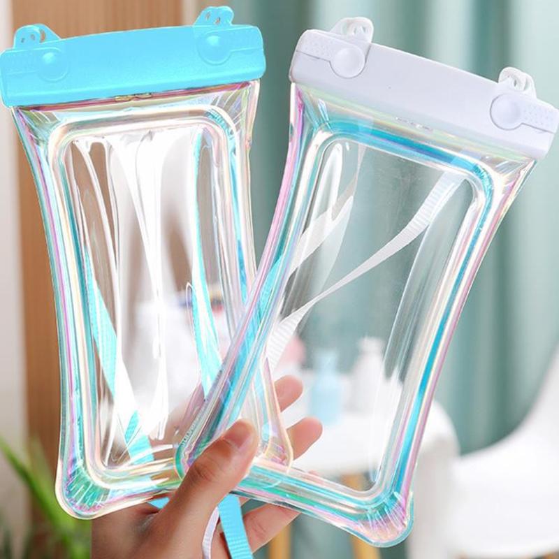 Schwimmende Laser-Handy-wasserdichte Tasche Touchscreen Schwimmen Wasserpark Rafting Handy-wasserdichte Hülle mit Airbag