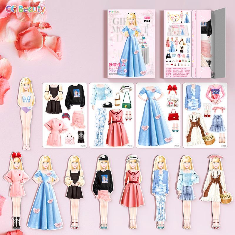 Magnetic Dress-Up Puzzle Book for Girls: Sticker Toy and Fashion Doll for Ages 4-6