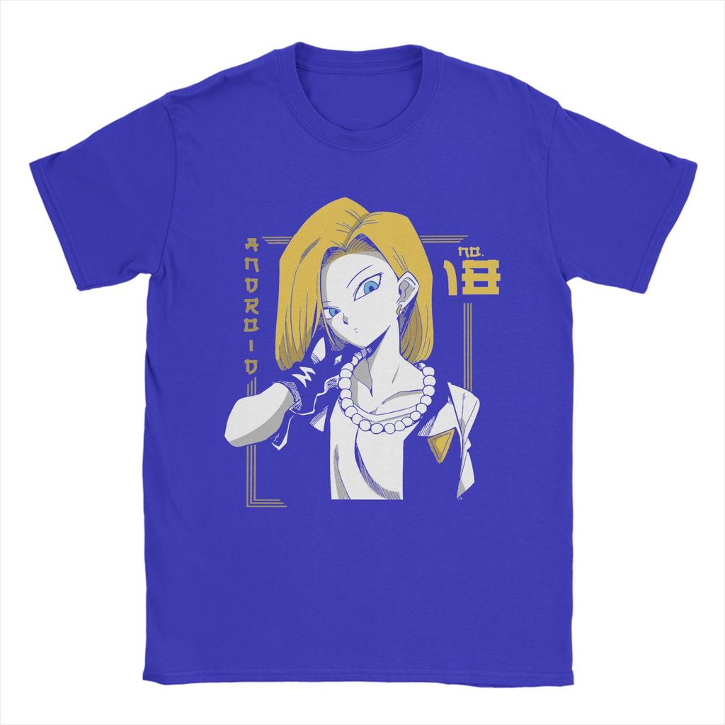 Android 18 Ddragon Ball Z Tshirt Unisex Anime Humor 100 Cotton Tee Shirt Round Collar Short Sleeve T Shirt Printed Clothes