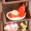Miniature Mini Seafood Shelf Small Model Play House Toy Mini Simulation Scene Doll House Food Play Ornament