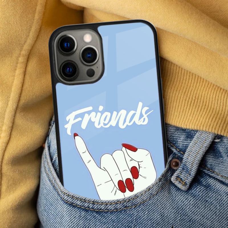 Lovers BFF Couple Best Friends Soft Phone Case for iPhone 17 Air 16e Pro max 15 Pro 13 14 Plus 11 12 MagSafe Magnetic Coque