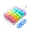 New Convenient Medicine Storage Box Seven Days 14/21/28 Grid Black Medicine Storage Box Plastic Storage Box Home Organizer