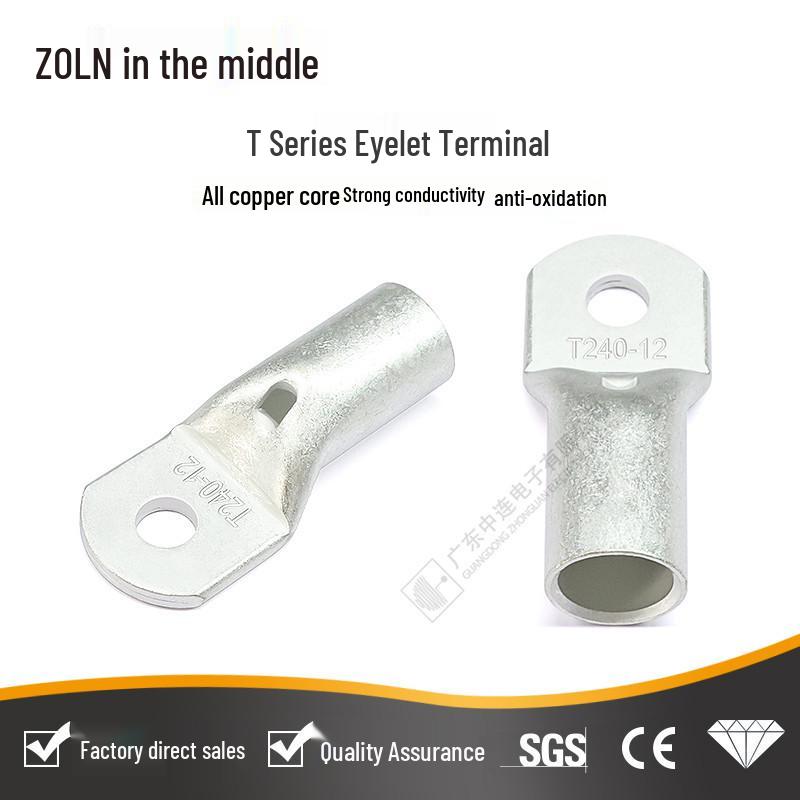 Zhonglian T Series Copper Lug Terminal: Energy-Efficient Cold Crimp Wire Connector