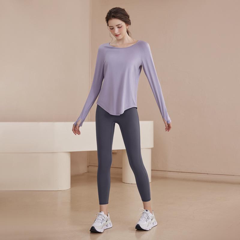 Women's Quick-Dry Mesh Yoga Tops - Long-Sleeve, Breathable Pilates Fitness Wear