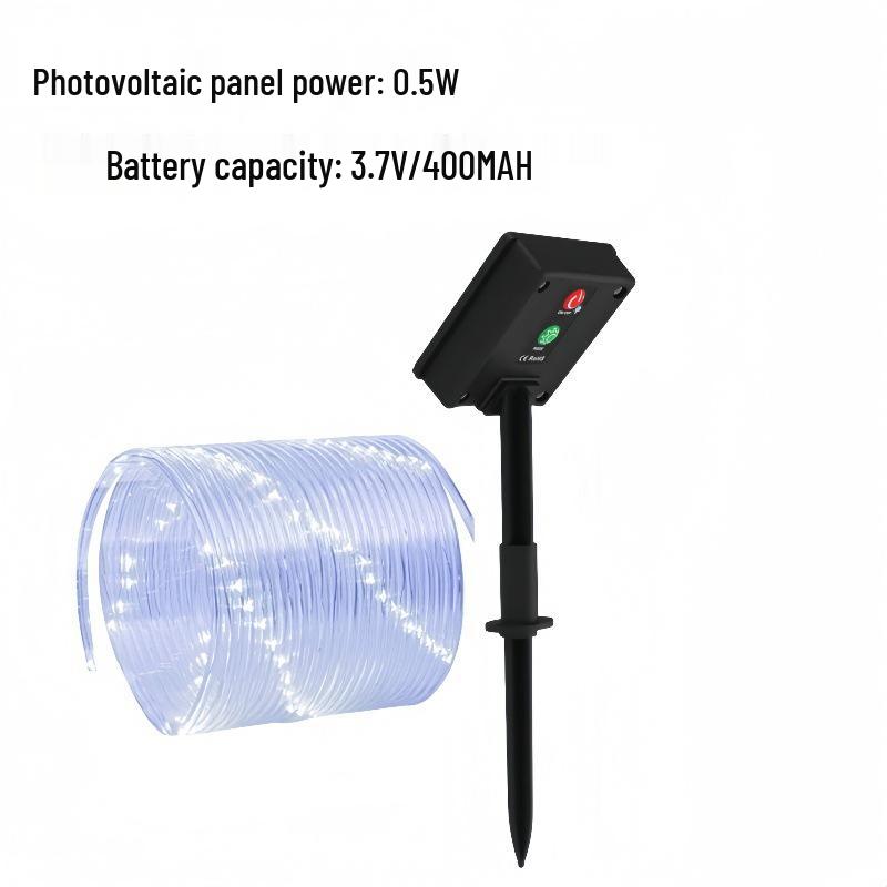 Solar-Powered Copper Wire LED String Lights with Decorative Tube Design 100 lights 12m - Multicolor