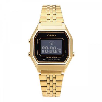 La680wga 1bdf  La680wga 1b  Digital Square Vintage Retro Public Metal Watch