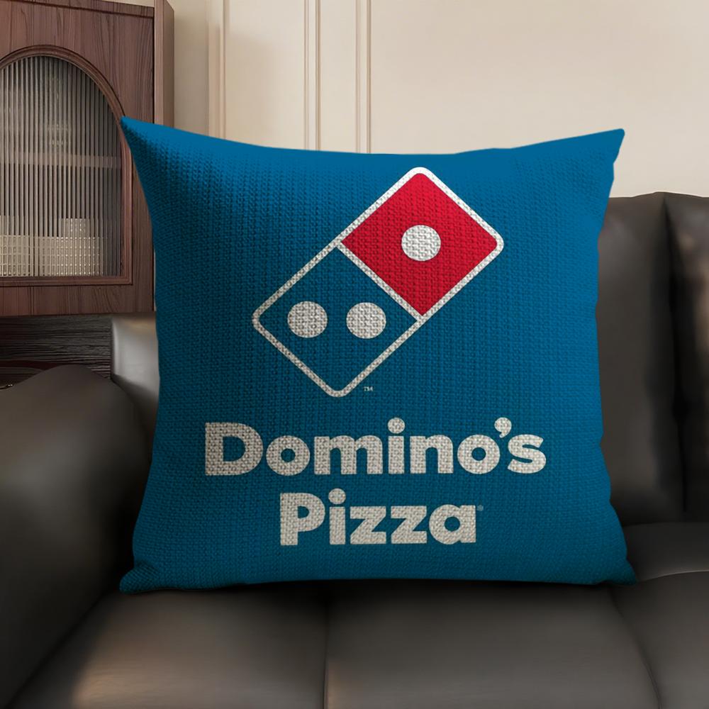 Food Anime D-Domino'S Pizza Cushion Cover Summer Breathable Linen Fabric Double-Sided Printing Sofa Pillow Case Home Decor