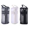 Simple Makeup Brushes Storage Bag Large Capacity Vertical Mesh Pen Holder Bag Flip-cap Solid Color Stationery Storage Organizer