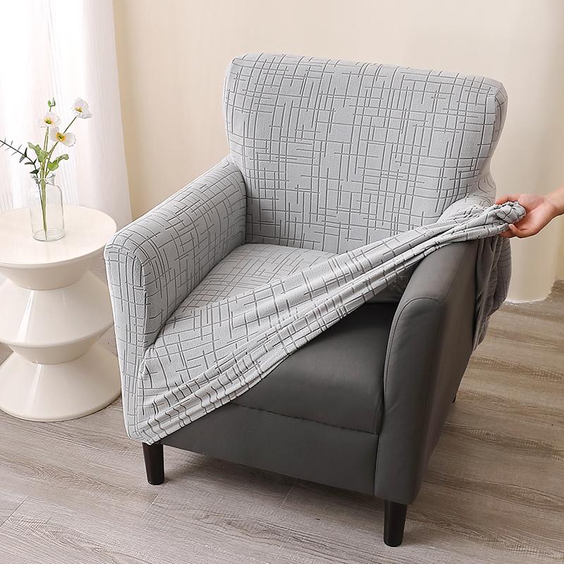 Stripe Tub Armchair Chair Cover Single Sofa Slipcovers Elastic All-Inclusive Couch Protector Covers Bar