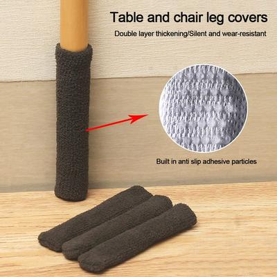 4Pcs/set Chair Leg Socks High Elastic Chair Foot Protectors with Anti-Slip Pads Furniture Pads Protective Covers Set