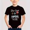 Summer Round Neck 3D Christmas Themed Printed Top Fashionable Casual Short Sleeved Children's Boy T-shirts