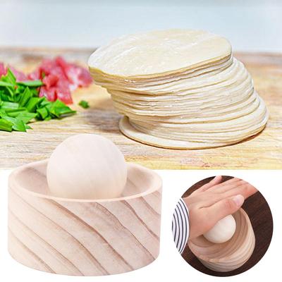 Fabricant de Peau de Ravioli en Bois Durable Ravioli Maker Ustensiles de Cuisine Presse à Mochi Festival du Printemps