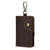 Crazy Horse Leather Key Bag Men's Multi Functional Waist Hanging Keys Cards Cover