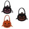 PU Pumpkin Shape Bag Skull Ghost Handbag Simple Halloween Shoulder Bag  Storage