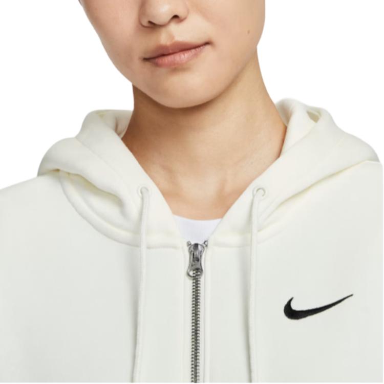 Nike Sportswear Phoenix Fleece Solid Color Hooded Zippered Fleece Lined Long Sleeved Jacket Women's HJ0996-133