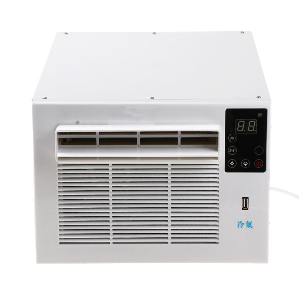 1100W Cold/Heat Dual Portable Air Conditioner Use 24-hour Timer 2 Gear Lighting LED Control Panel with Remote 460x255x230mm