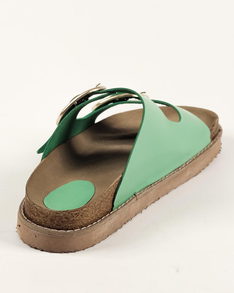 Tøfler med to spenner Charmia 1195 36 mint skinn