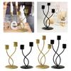 Metal Candle Holder Elegant Vintage Candlestick Holder Table Centerpiece for Mantel Living Room Anniversary Festival Banquet