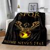 Mantas con el logotipo impreso de Roman SPQR, manta cálida para niños, manta suave y cómoda, mantas de viaje para el hogar, regalo de cumpleaños