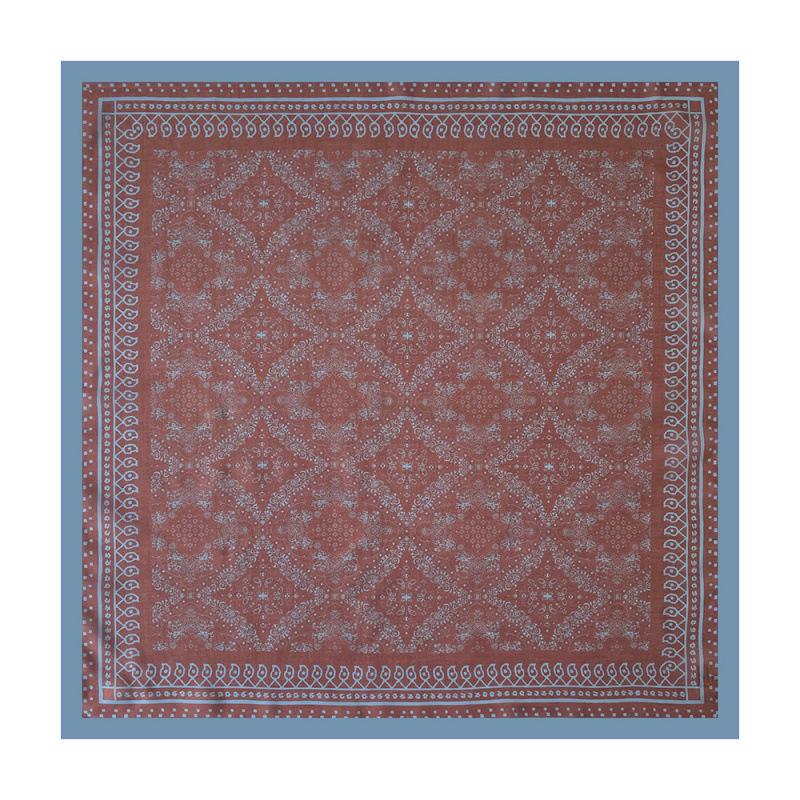 Early summer retro flower women's cotton silk scarf cashew flower light luxury high sense versatile new silk scarf