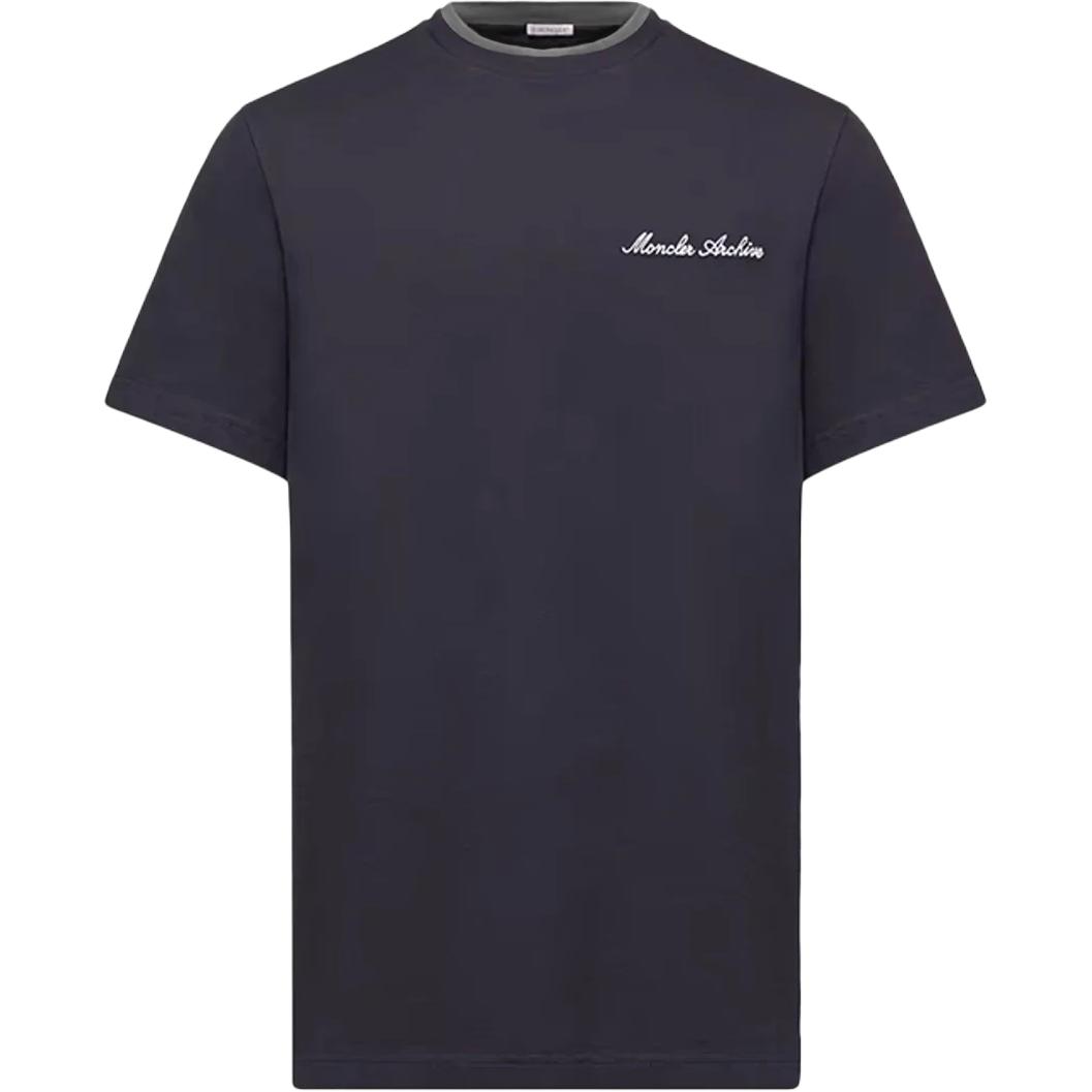 Moncler SS26 Ronde Hals Trui Korte Mouw T-shirt Heren tops L10918C0001589AYY999 M black