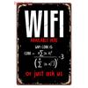 Vintage No Smoking Metal Plaque Free Wifi Tin Sign Public Bar Smoking Area Outdoor Decor Wall Decor WY