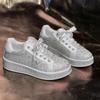 Plus Size Baby's Breath Rhinestone Casual Women's Shoes 2025 Spring New Arrival Lace-Up Sneakers Versatile Fashionable White Sneakers