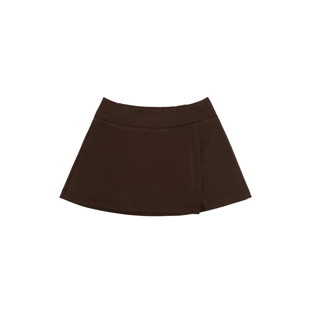 Pibbi Slit Mini Skirt (Chocolate Brown)