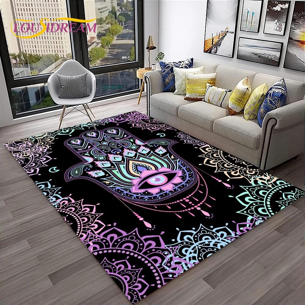 Evil Eye,Eye of Horus,Nazar Tree of Life Carpet Rug for Home Living Room Bedroom Sofa Doormat Decor,Area Rug Non-slip Floor Mat