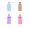 Telescoping Silicone Pencil Pouches Zippered Pen Organiser Bag Large Capacity Pencil Case For Student School Supplies