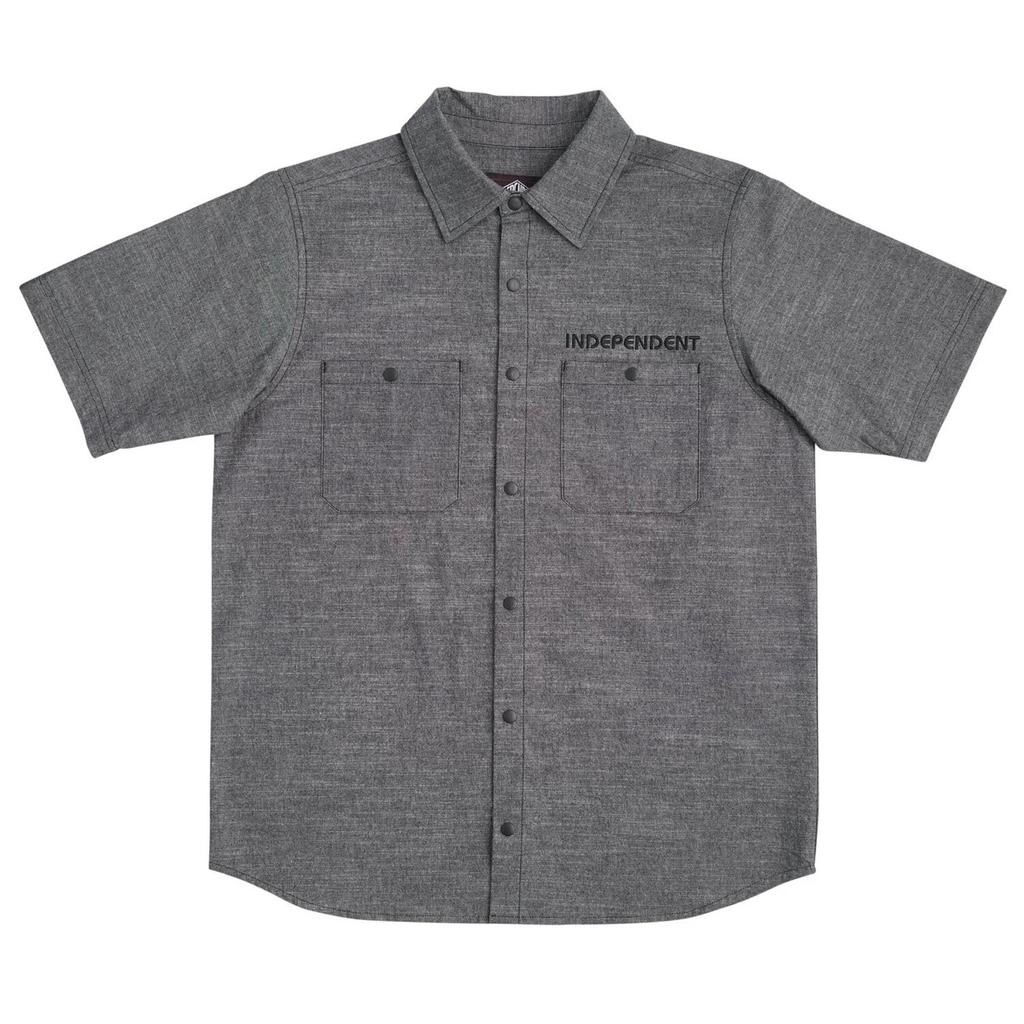 Independent Trucks Skateboard T-Shirt Groundwork Arbeitshemd Schwarz Chambray
