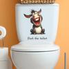 A Donkey with A Hearty Laugh and English Slogans for Home Bathroom Decoration Wall Stickers