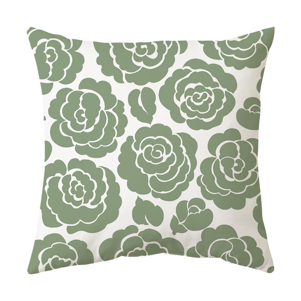New Matcha Color Simple Cushion Pillow Geometric Backrest Super Soft Sofa Cushion Cover
