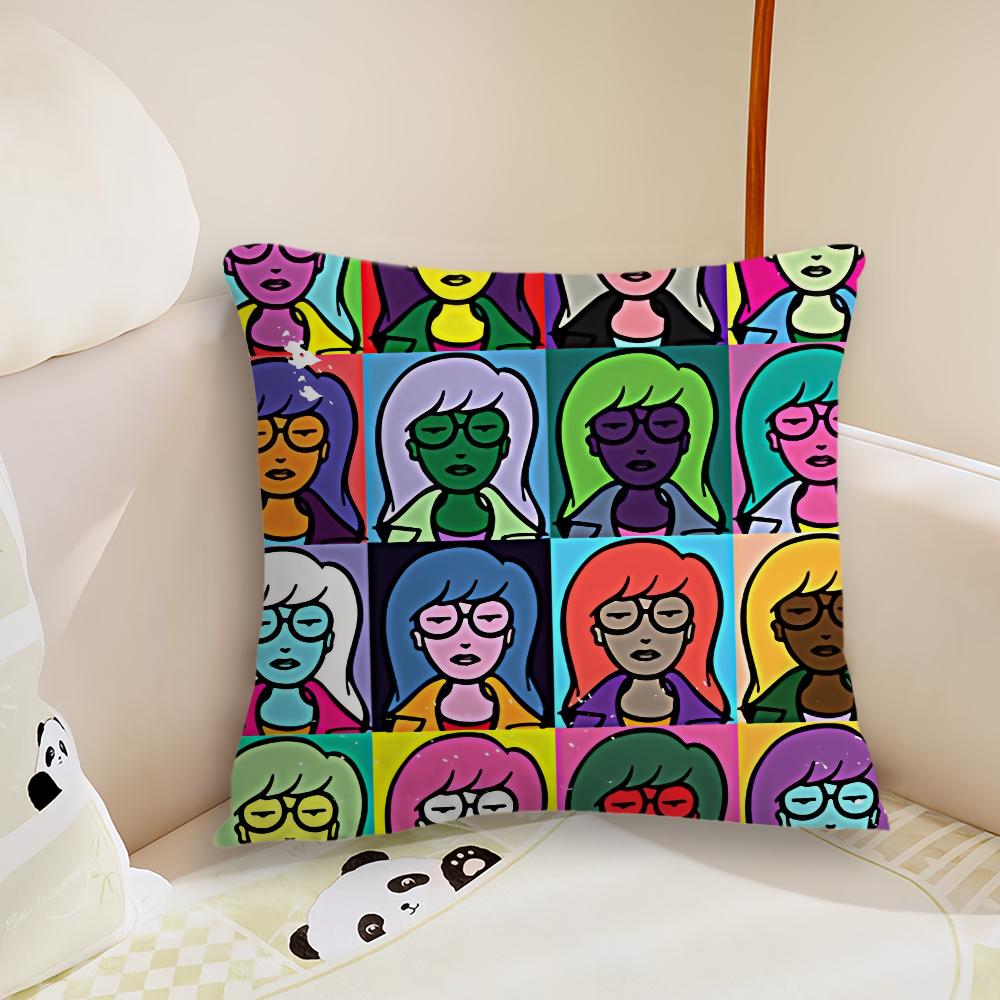 Cartoon D-Daria Fashion cushion cover Living Room Headboard Office Cushion Bedroom Cushion Sofa Nap Time Pillow Case
