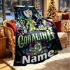 Custom Name Personalized Coraline Print Blanket, Home Decor, Bedroom, Sofa, Camping, Couch, Gifts for Birthday Christmas