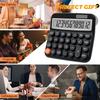 Black Calculator, Big Button Calculator with Large LCD Display, Black Office Desk Accessory for Offices, Schools, Homes and Businesses