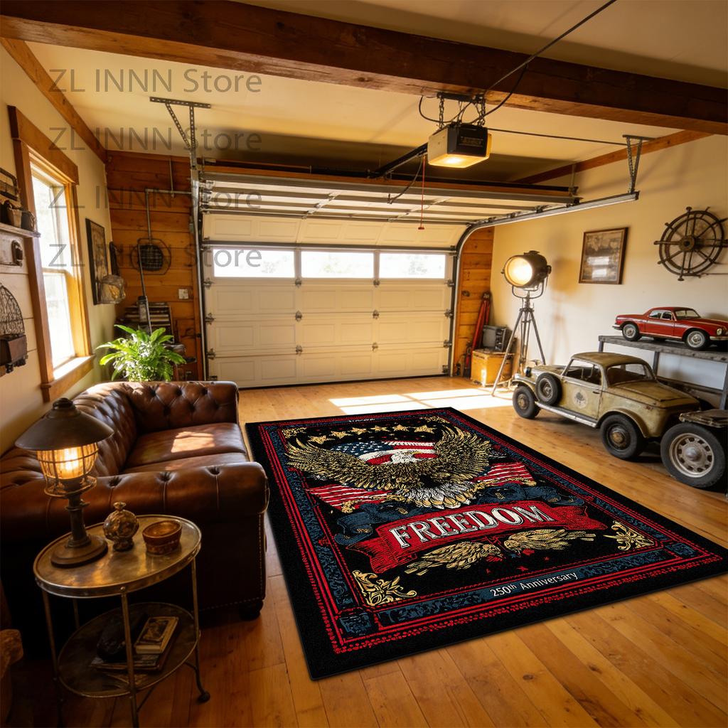 250th American Anniversary Indoor Workshop Carpet Decoration Lounge Sofa Area Non-slip Plush Rug Living Room Short Velvet Mats