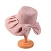 Bow Decorative Sequins Design Big Eaves Bucket Hat Outdoor Casual Fashion Breathable Sun Hat