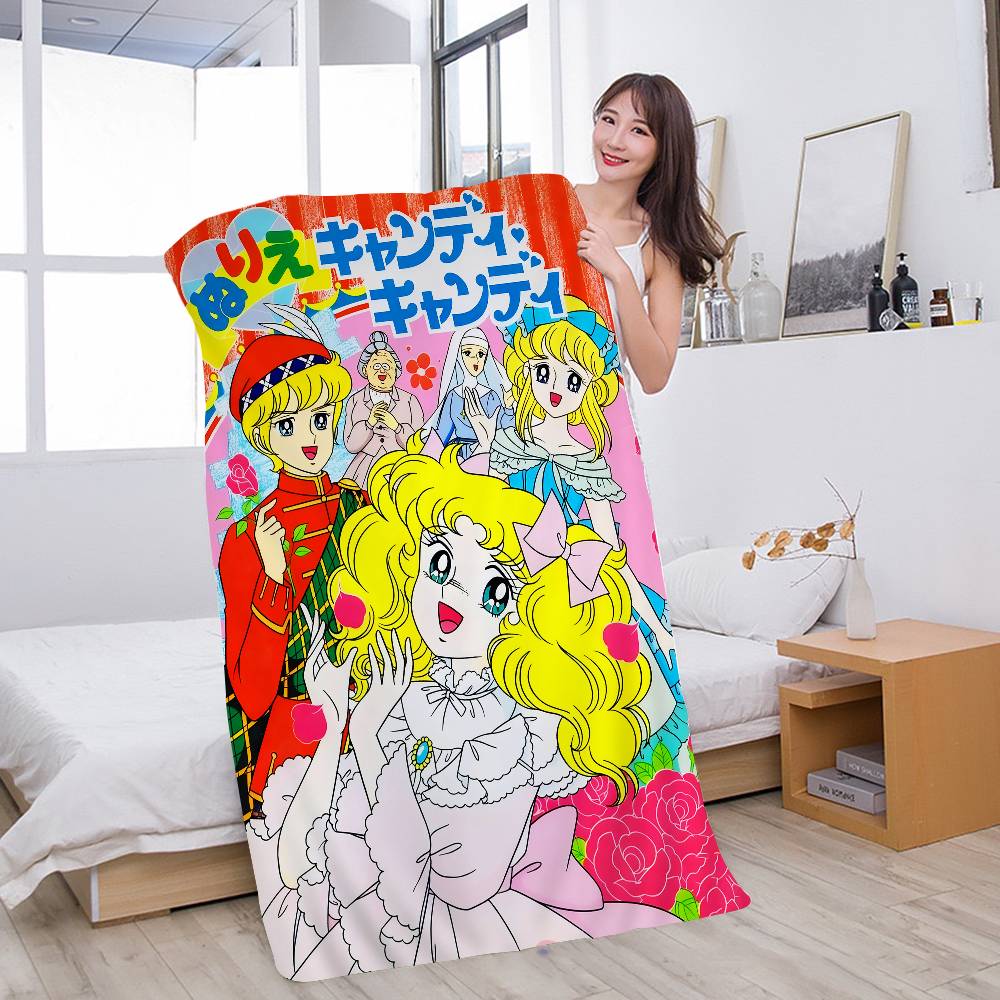 Anime Manga Candy Anime Microfiber Blanket Quick Drying Beach Towels Oversized Printing Super Absorbent Pool Towel Blanket